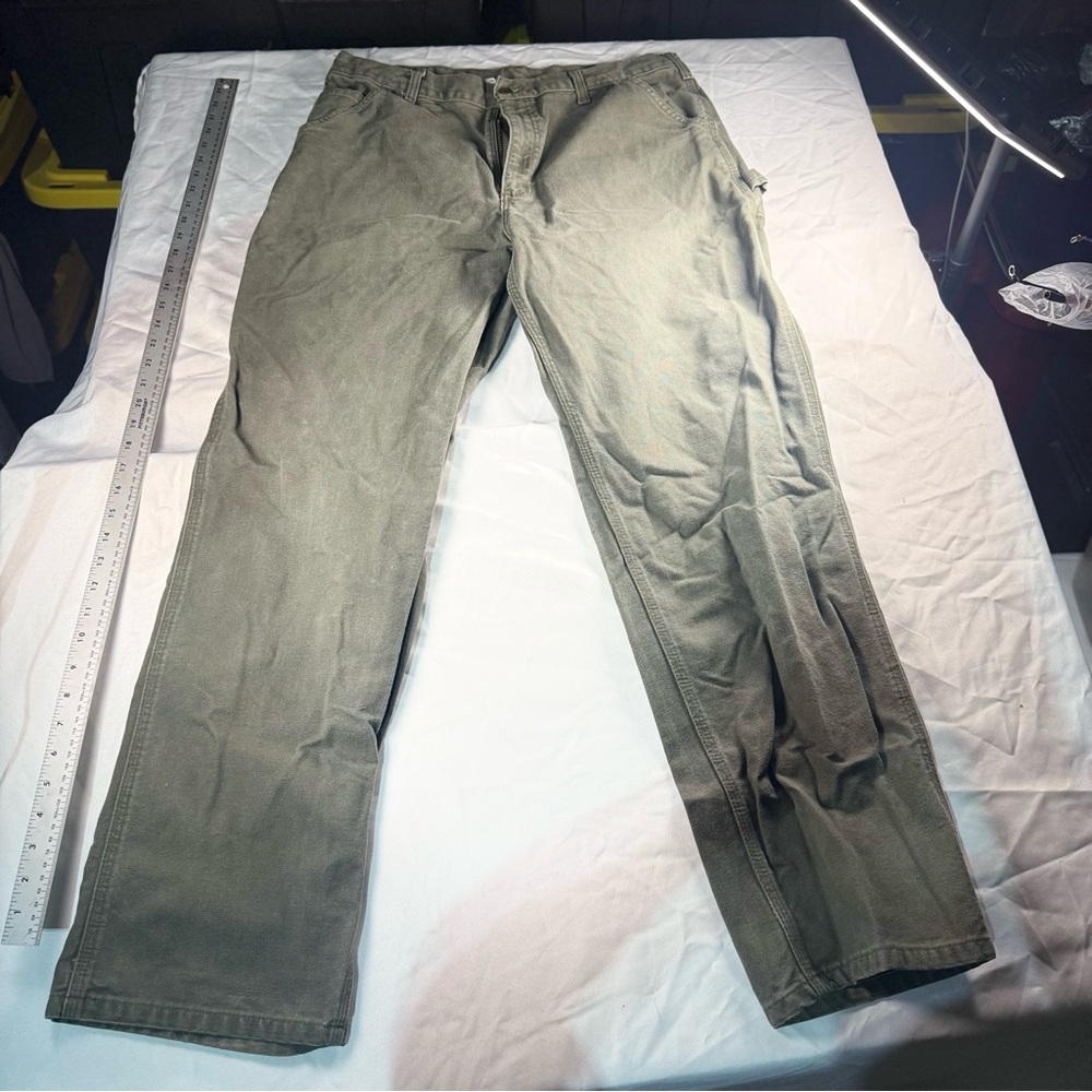 Carhartt Men's Olive Bootcut Jeans
